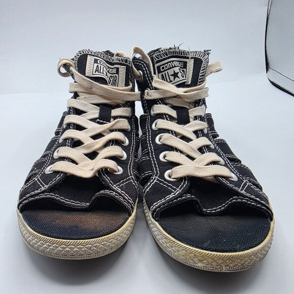 Converse Chuck Taylor All Star Gladiator Womens Size 7 Black White Sandals - Picture 2 of 13